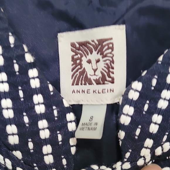 Anne Klein Navy and White Textured Jacket - Picture 7 of 7